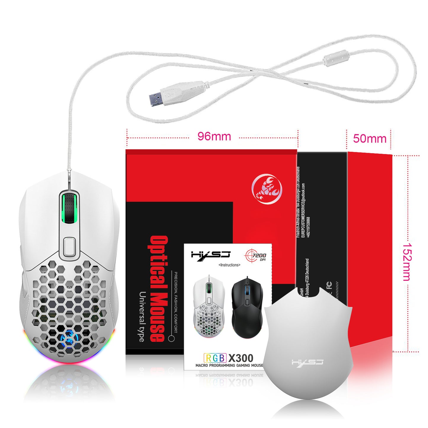 Wired RGB Backlit Gaming Mouse