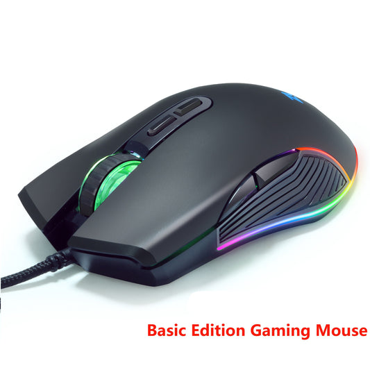 Professional RGB Backlit Gaming Mouse - Wired Optical Sensor - 3200/7200 DPI