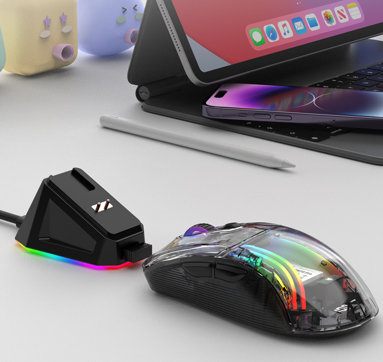 Luminous Wireless Bluetooth Transparent Gaming Mouse