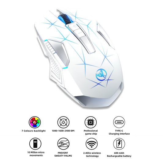 Colorful Backlit Wireless 2.4G Mouse