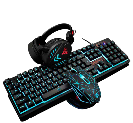Waterproof LED Keyboard Mouse Headset Gaming Set