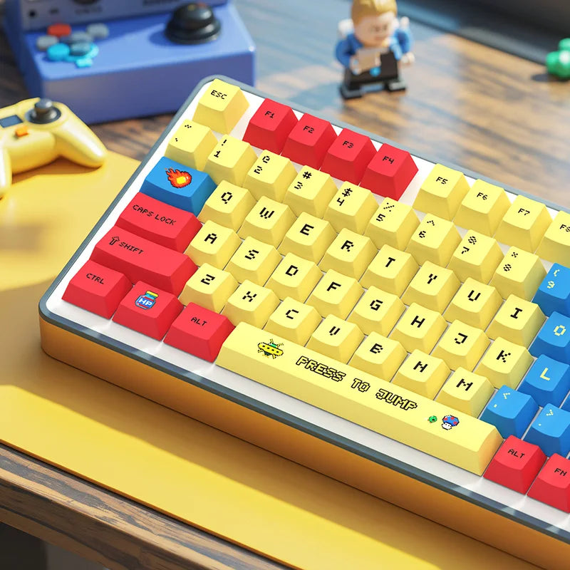 135 Key Anime Game Color Block PBT Keycaps Set Cherry Profile Gift