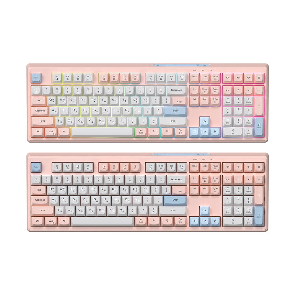 Pink USB C Membrane Keyboard For Office And Gaming