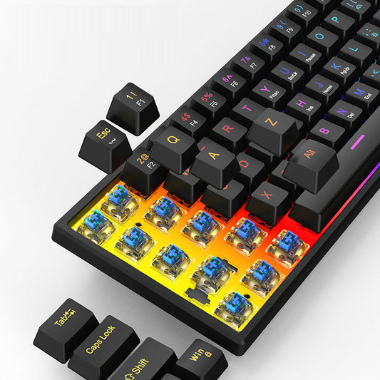 Wired Mechanical Keyboard with Blue Switch - 61 Keys