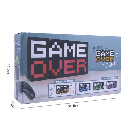 GAME OVER Sign Voice Control Game Icon Light