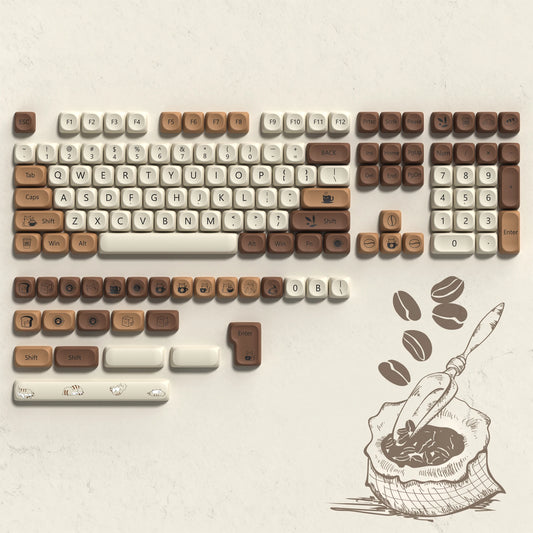 132 PBT Keycaps for 60% 65%75% 100% Cherry Gateron MX Switches Mechanical Keyboards