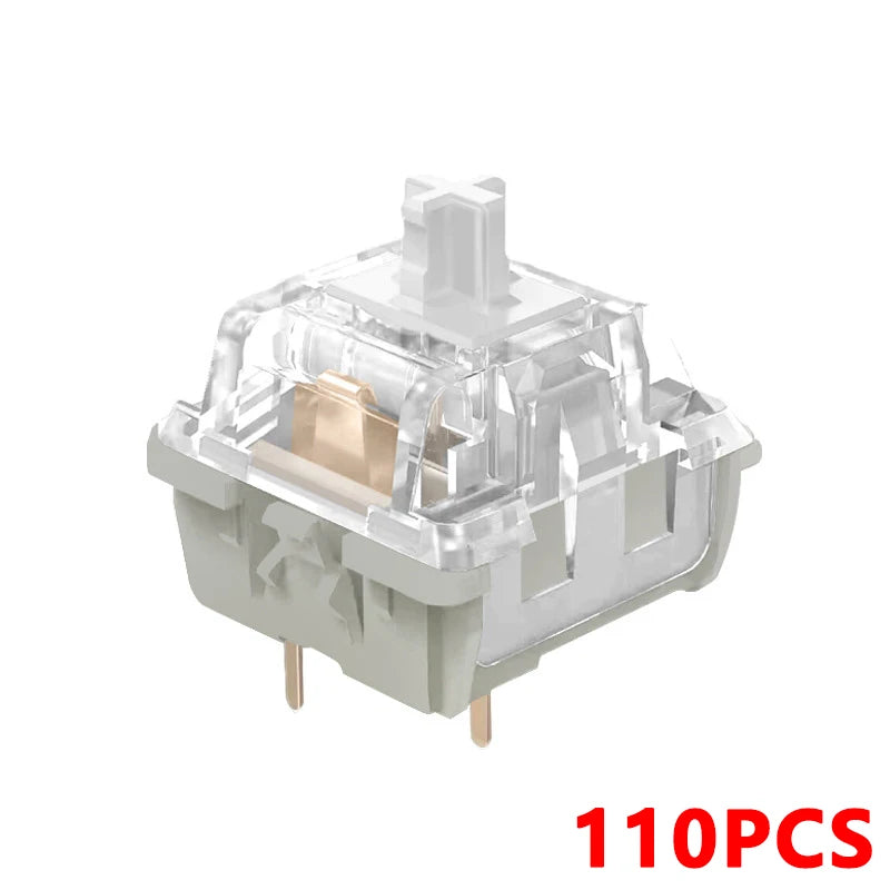 White V3 5 Pin Linear Switches For DIY Aula F87 Mechanical Keyboard Cherry MX