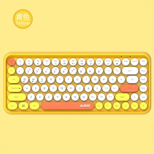 Wireless Bluetooth Keyboard 84 Keys - Retro Style