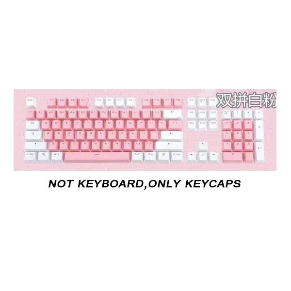 Rainbow Keyboard Keycaps 104pcs ABS Universal Blank Keycaps for Cherry