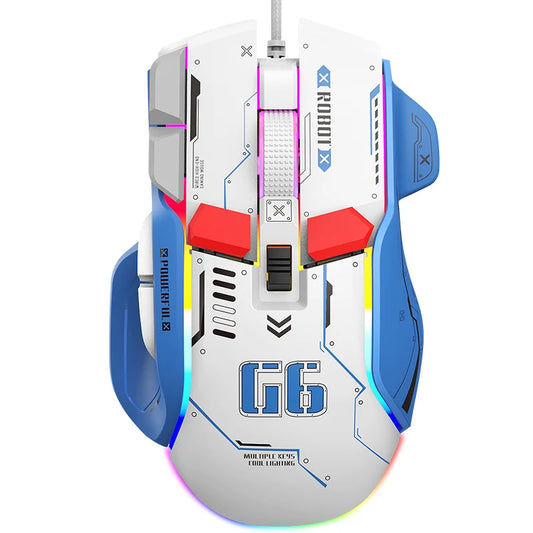 Wired Gaming Mouse 12800 DPI A826 RGB Macro Programmable Ergonomic
