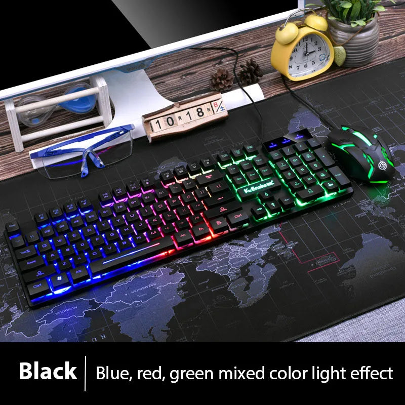 Waterproof Luminous Gaming Keyboard and Mouse Set