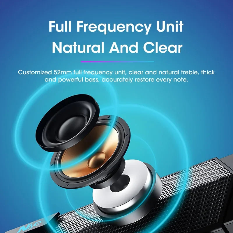 4D Bluetooth 5.0 Computer Speakers Surround Soundbar For Laptop PC