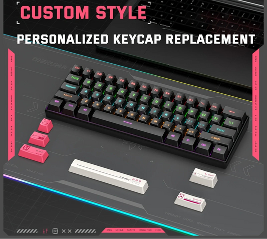 Mechanical Gaming Keyboard 61 Keys RGB Backlit Wired For PC And Laptop
