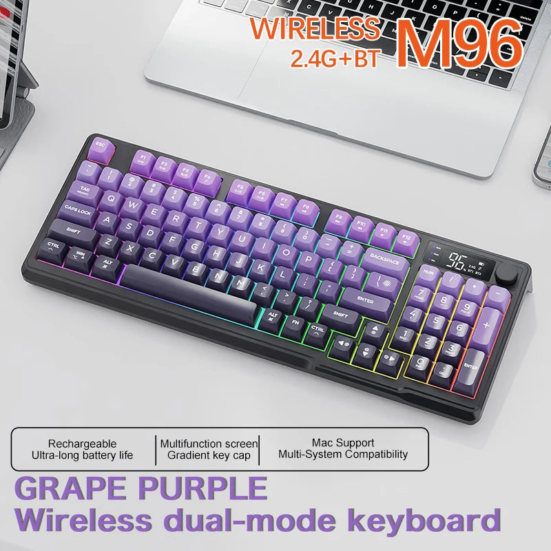 Wireless Bluetooth Gaming Keyboard - Ergonomic & Multi-Device