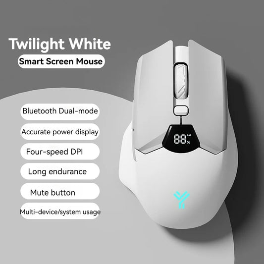 Mute Button Dual Mode Bluetooth 2.4G Wireless Mouse With 600mAh Battery