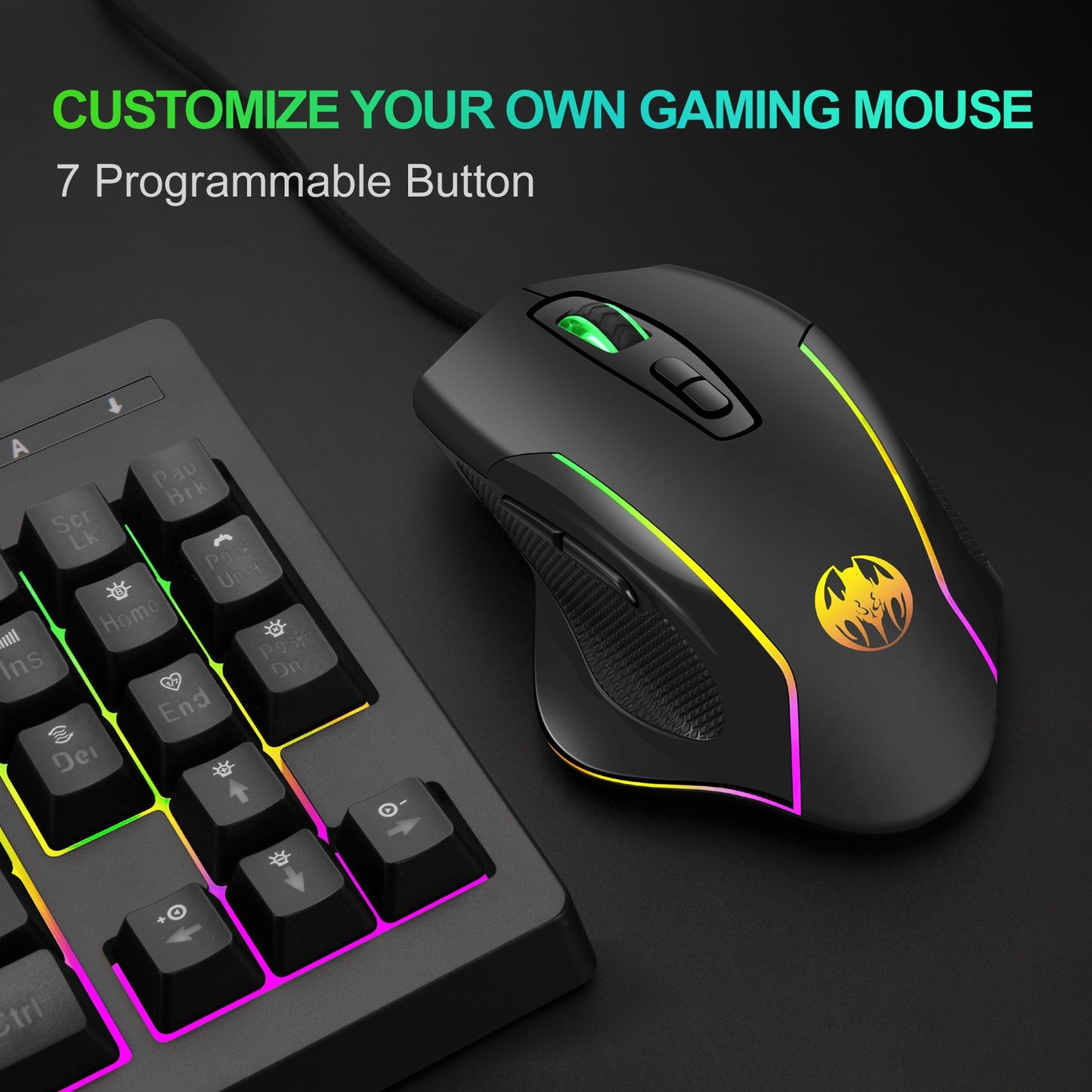 Wireless Charging Illuminated Gaming Mouse