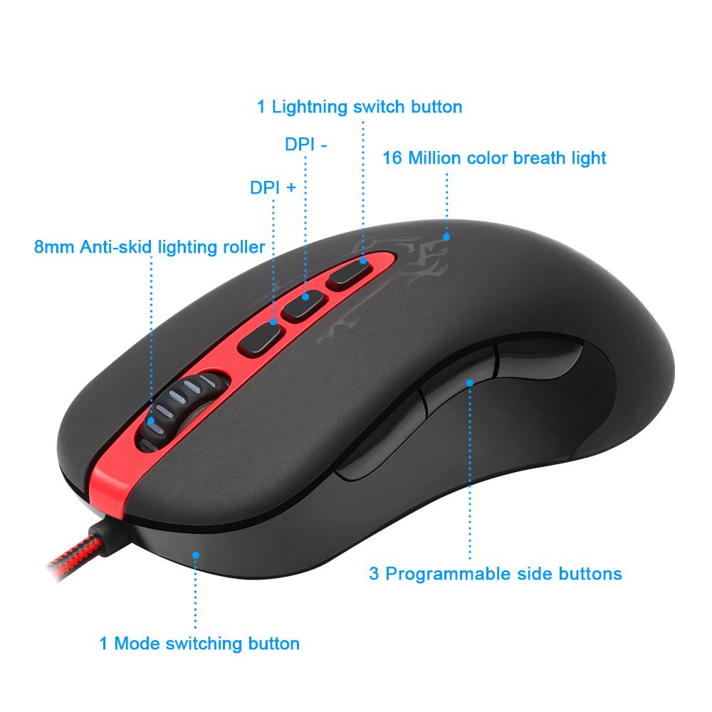3200 DPI Gaming Mouse with Programmable Buttons
