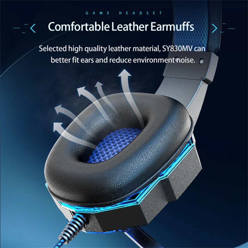 Wired Gaming Earphones with Head Mount