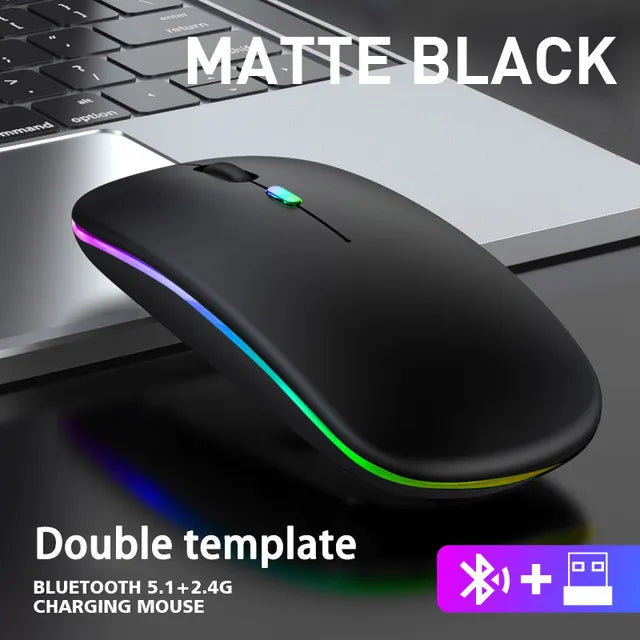 Wireless Bluetooth RGB Rechargeable Ergonomic Gaming Mouse