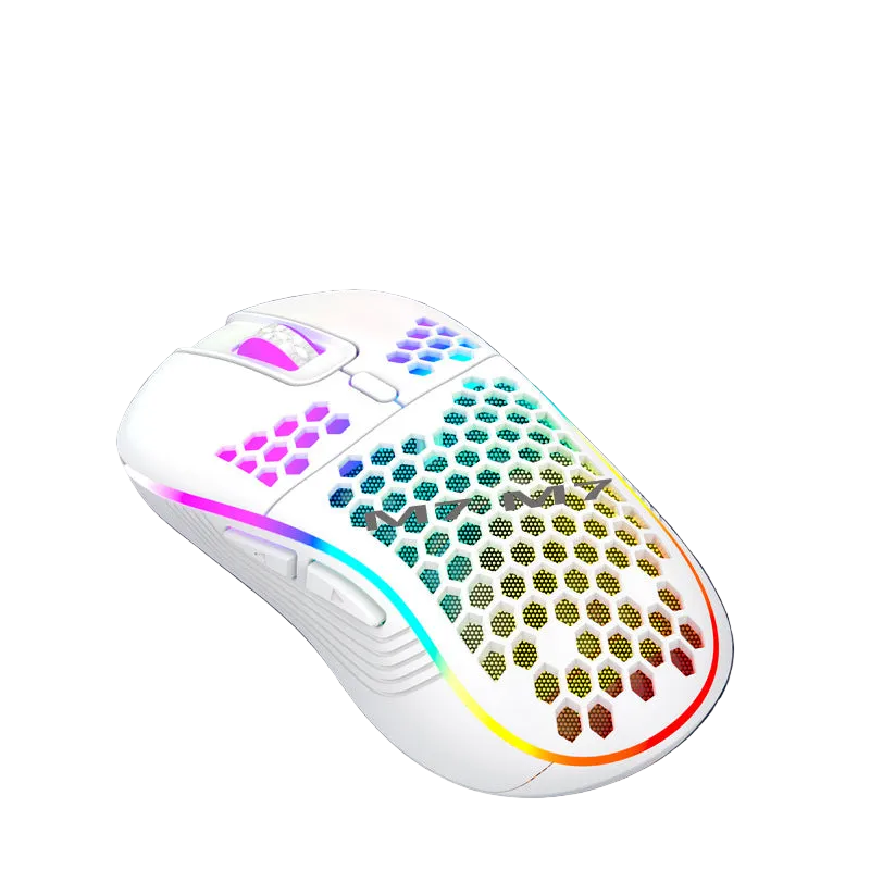 2.4G Wireless Mesh Mouse - Lightweight RGB Gaming Mouse