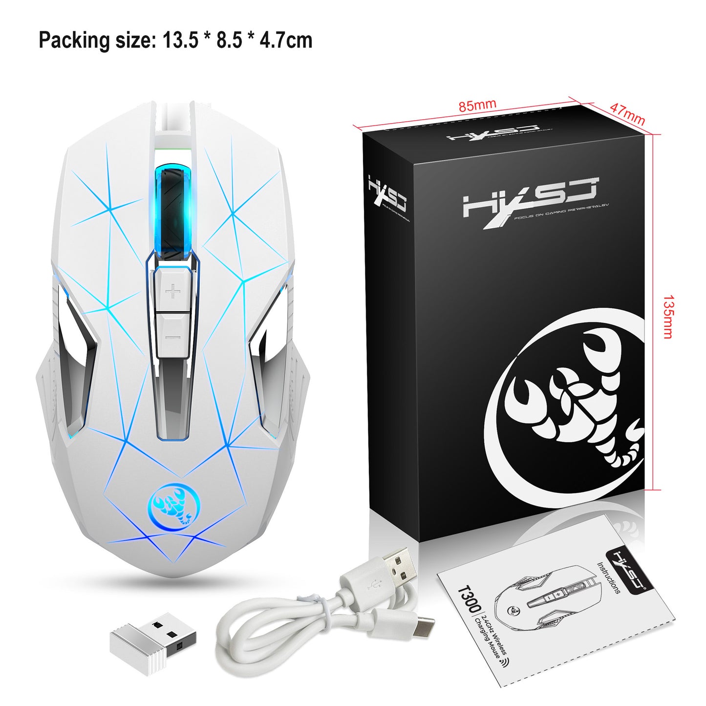 Colorful Backlit Wireless 2.4G Mouse