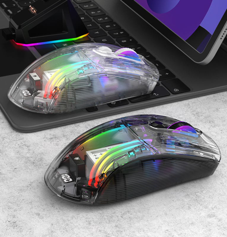 Luminous Wireless Bluetooth Transparent Gaming Mouse