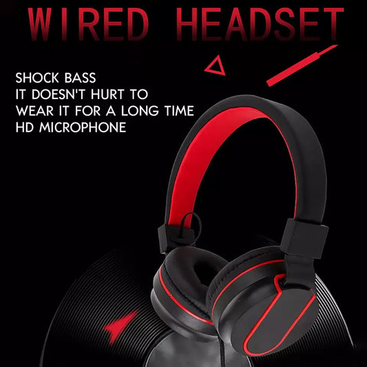 Head Mounted Wired Earphones for E-sports with Microphone