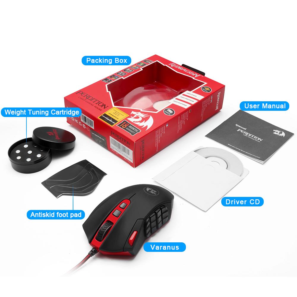 19 Button 16400 DPI USB Gaming Mouse