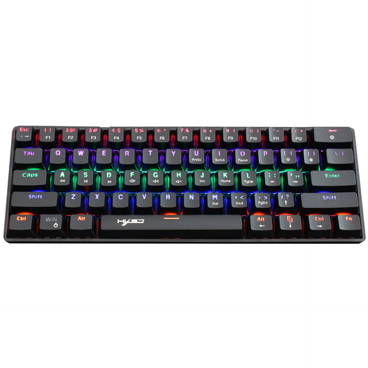Mechanical 61 Wired RGB Keyboard with Blue Switches for Gaming and Office Use