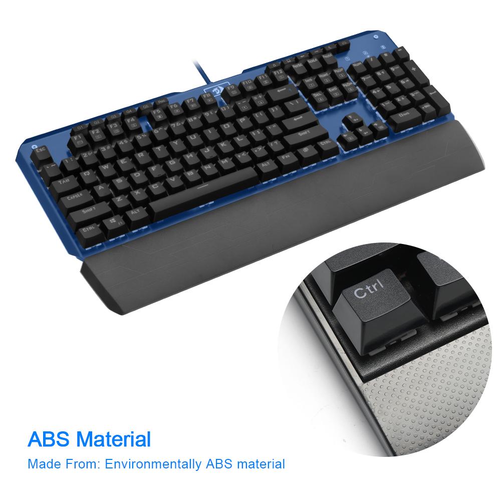 USB Powered Mechanical Gaming Keyboard - Ergonomic RGB LED Backlit Keys