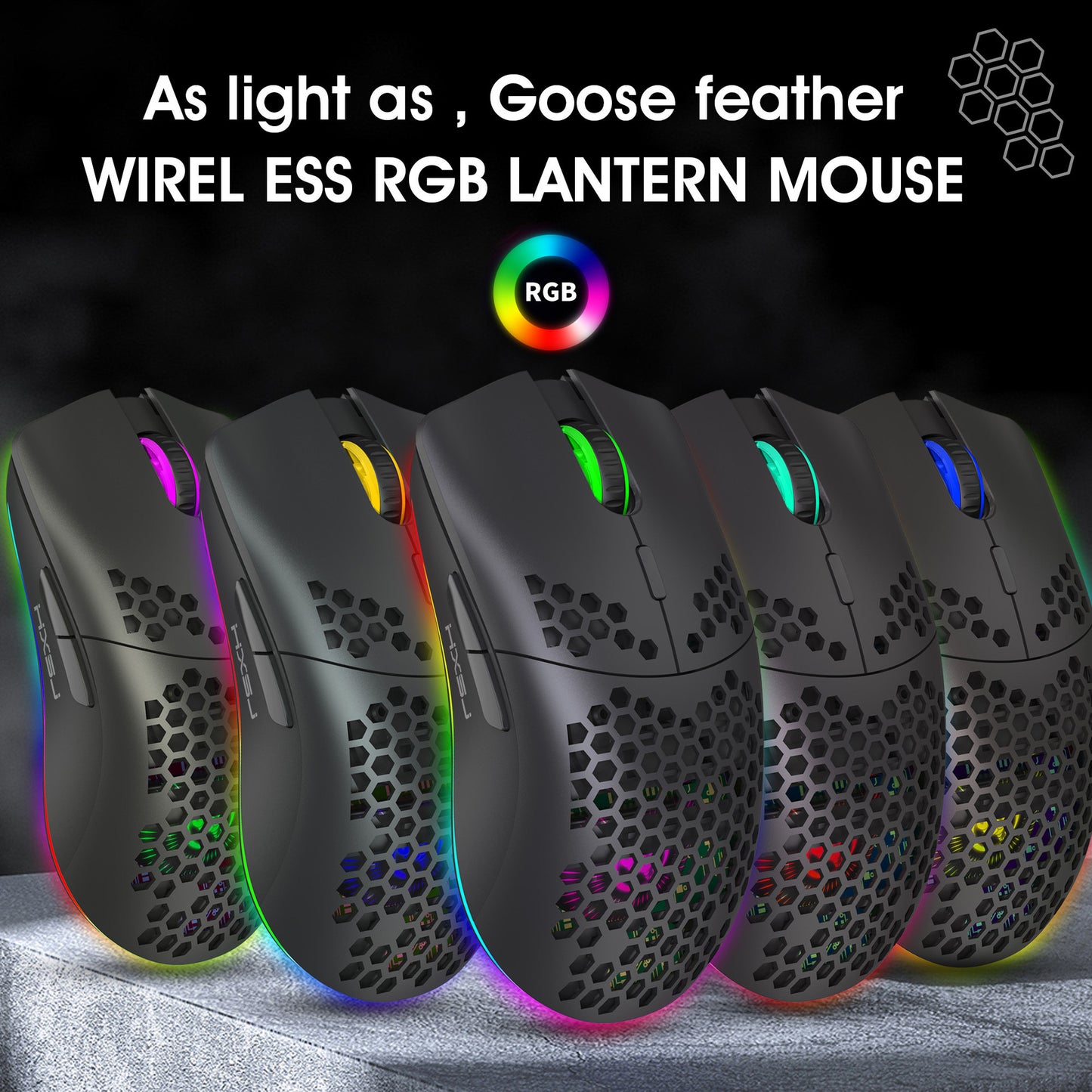Lightweight RGB Wireless Gaming Mouse
