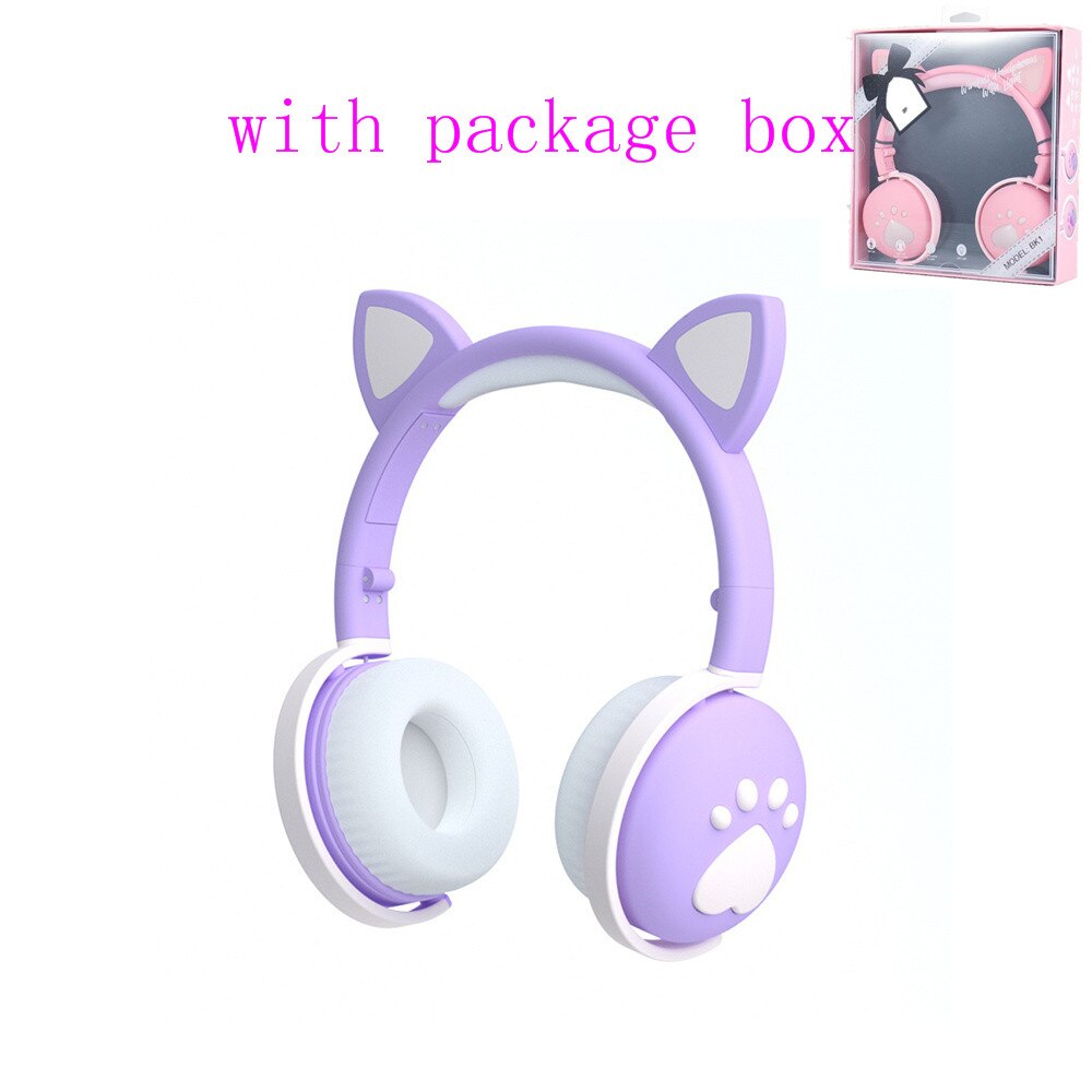 Bluetooth Headphones with LED Cat Ears