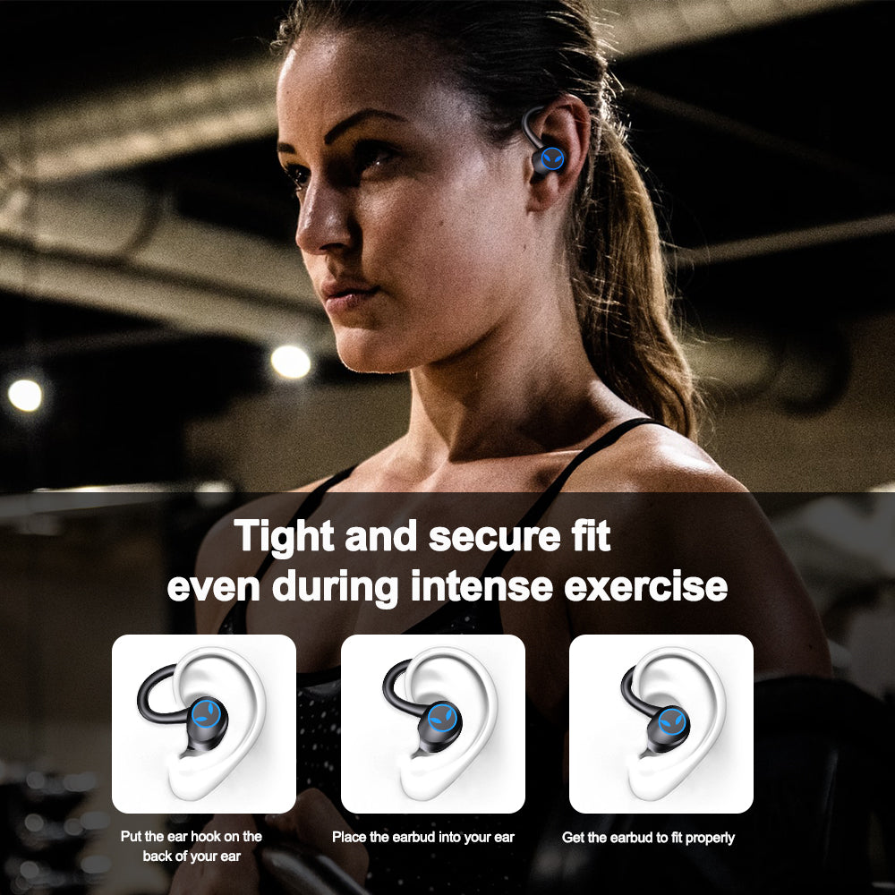 Wireless Bluetooth Sports Headset - Noise-Cancelling & Waterproof