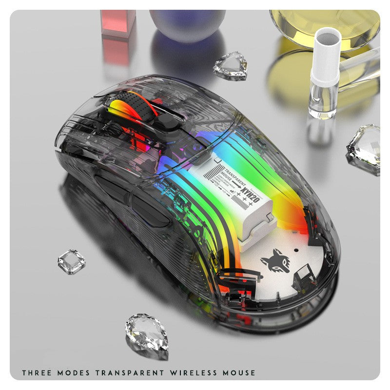 Luminous Wireless See Through Transparent Bluetooth RGB Gaming Mouse