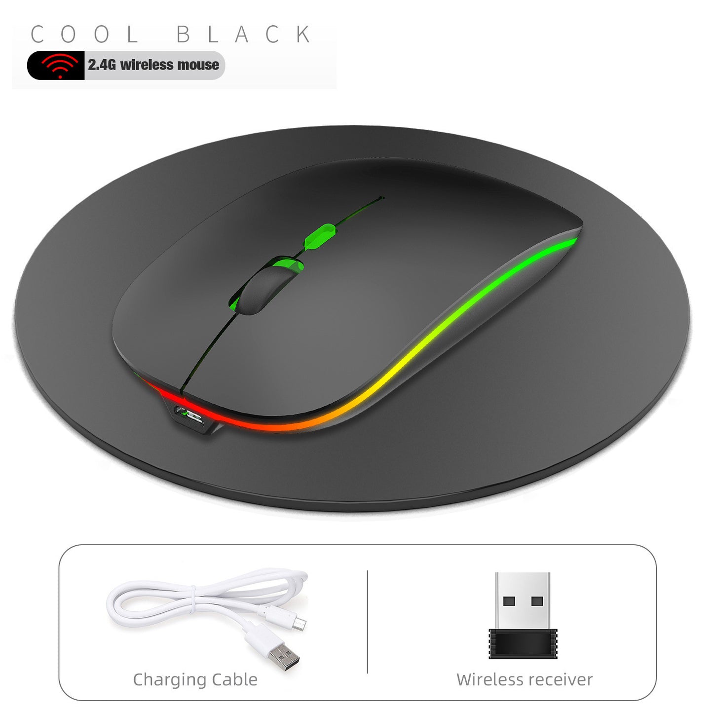 2.4G Colorful Luminous Wireless Silent Mouse