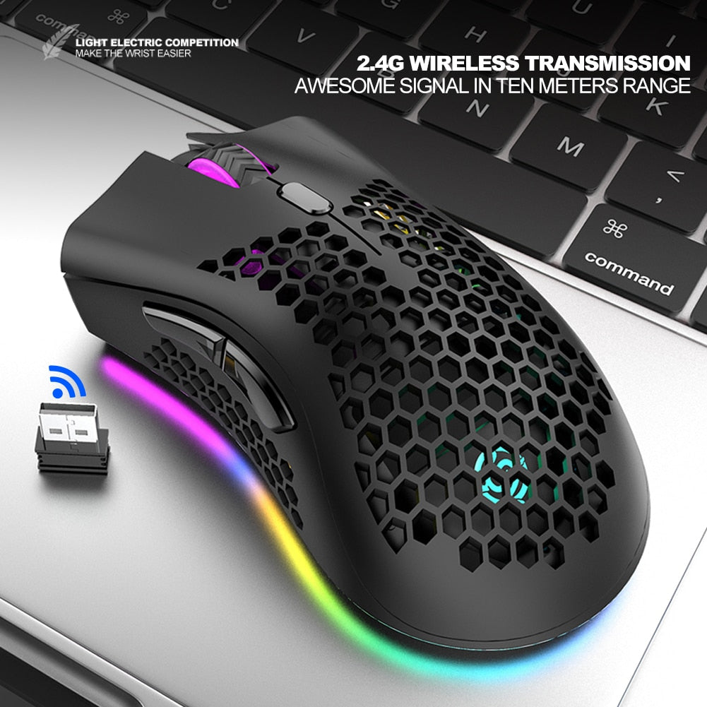 2.4GHz Wireless Gaming Mouse with RGB Lighting