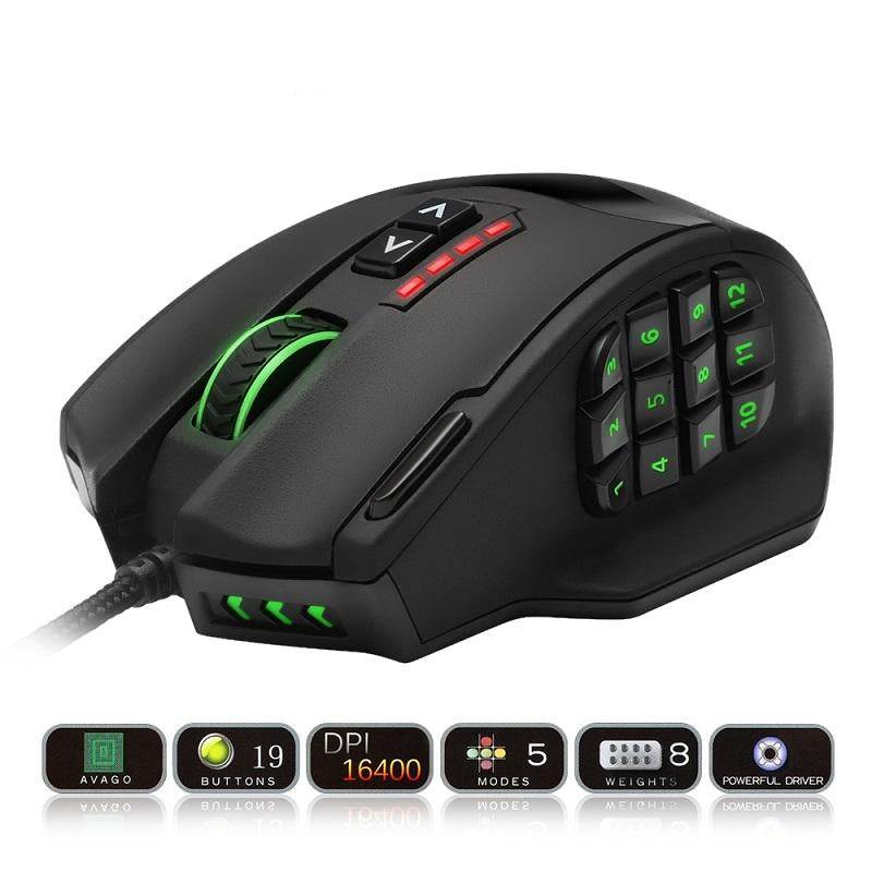 16400DPI USB Gaming Mouse - 19 Buttons