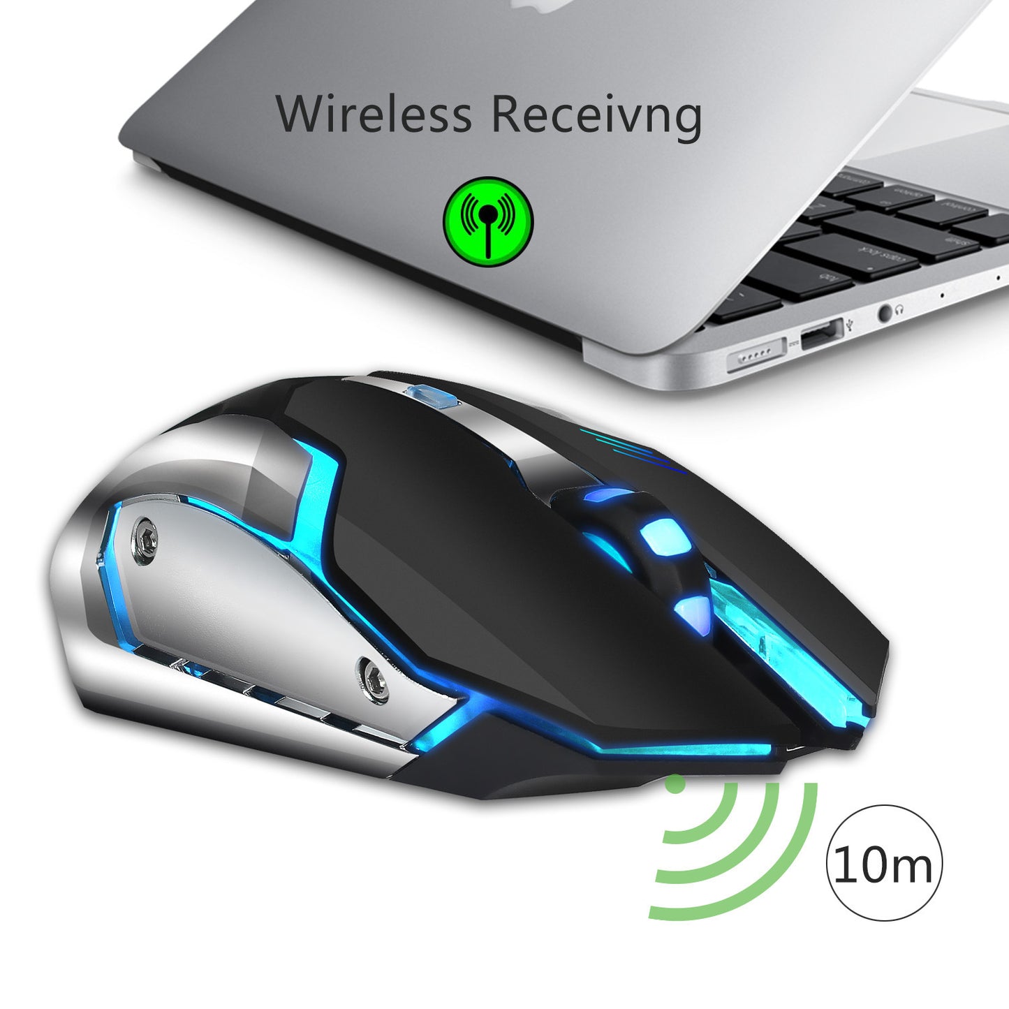 Rechargeable Wireless Gaming Mouse with RGB Lighting