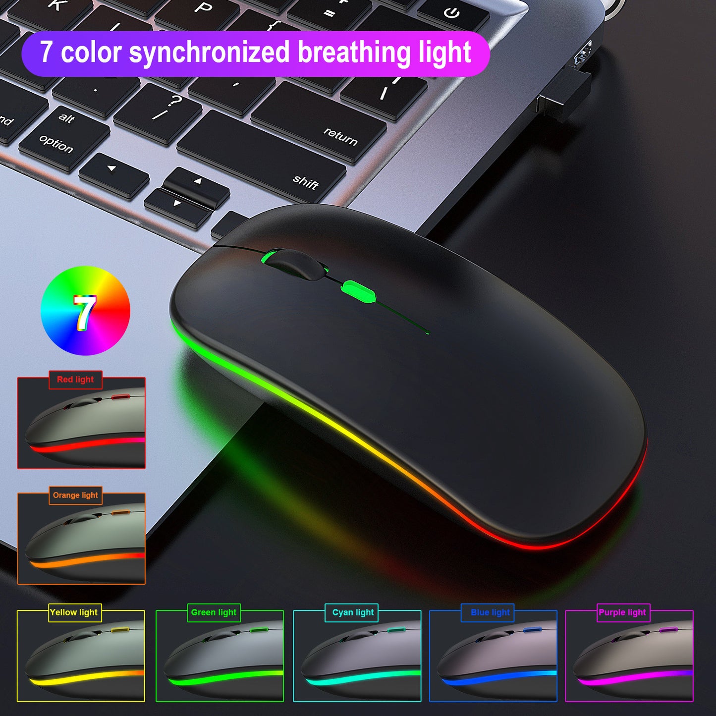 2.4G Colorful Luminous Wireless Silent Mouse