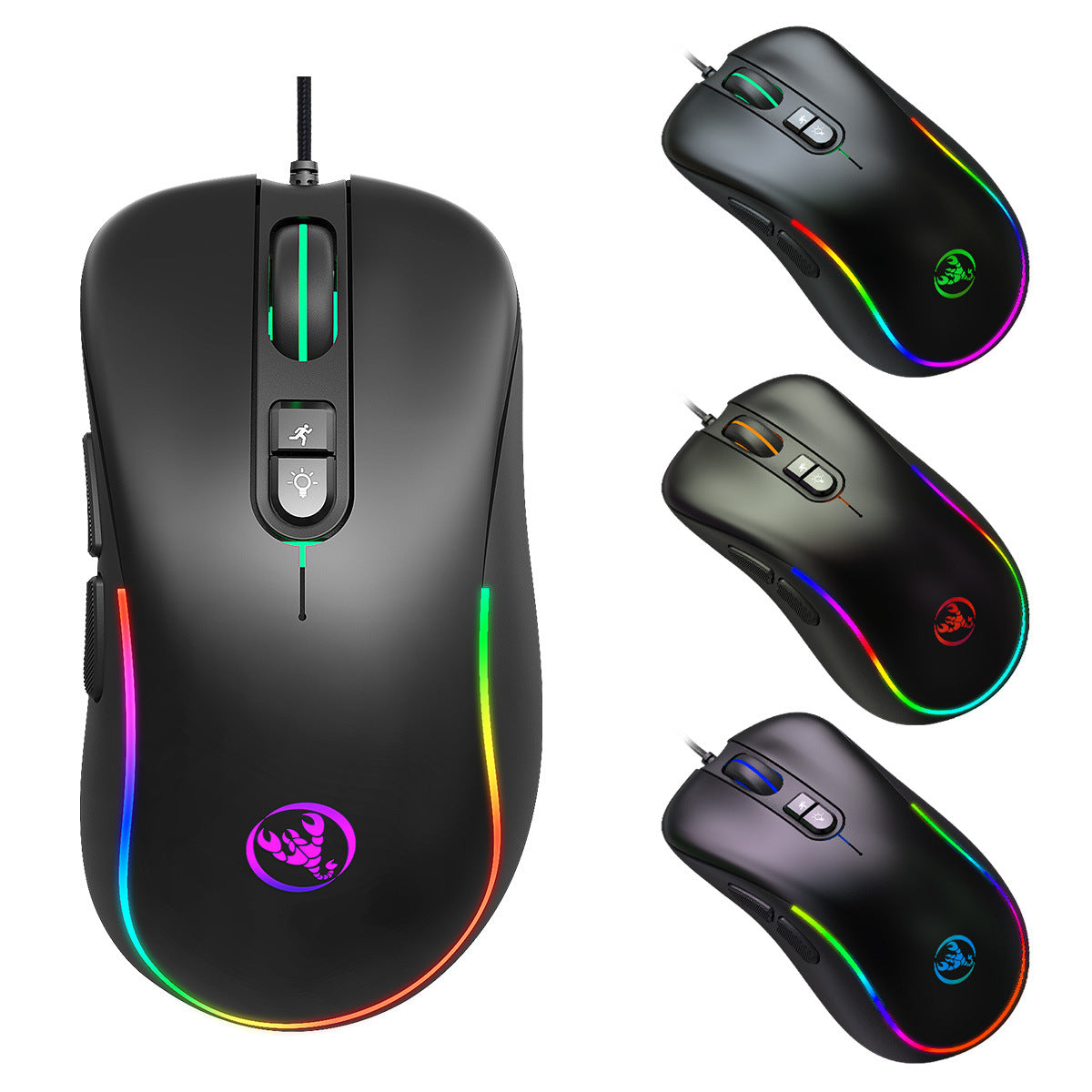 7D Key Gaming Mouse - Macro Programmable RGB Illuminated Wired Mouse