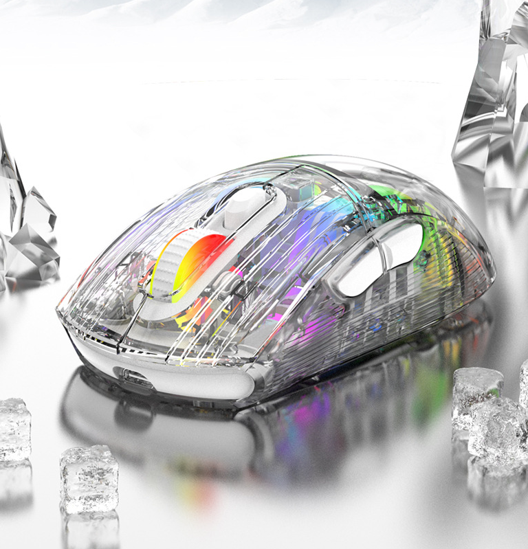 Luminous Wireless See Through Transparent Bluetooth RGB Gaming Mouse