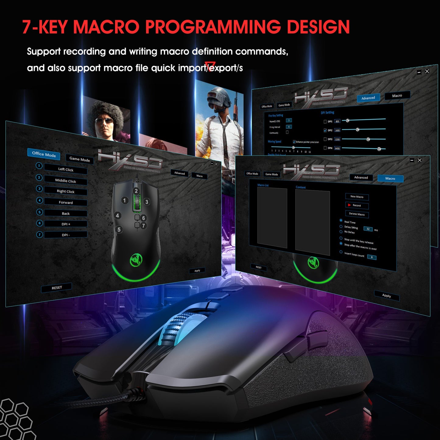 Esports Colorful Luminous Wired Mouse