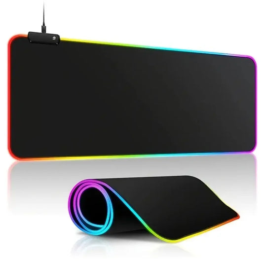 Large Gaming Mouse Pad with Light Modes & Non-Slip Base