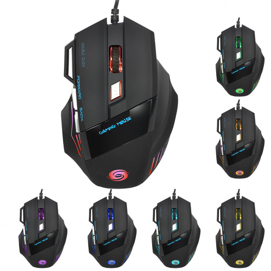 Colorful 7D Wired Mouse with Fire Key Gaming Mouse
