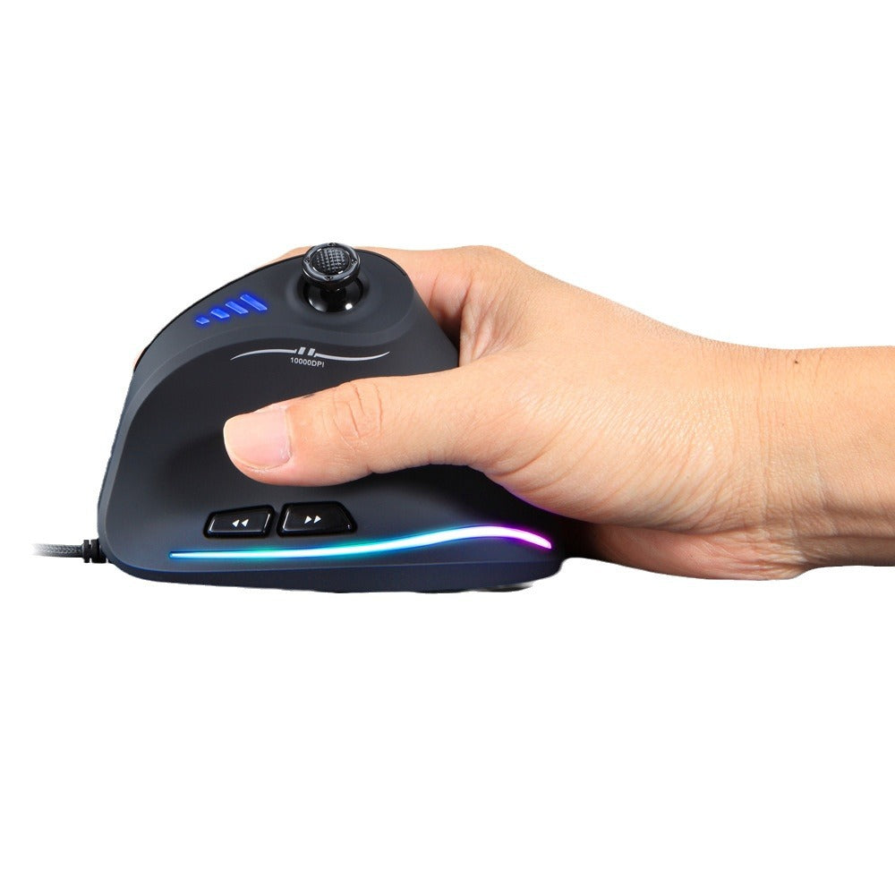 Vertical Mouse Grip Ergonomic Joystick Wired Mouse