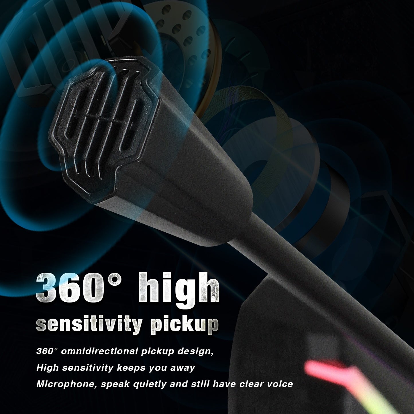 Desktop RGB Luminous Condenser Microphone for Gaming