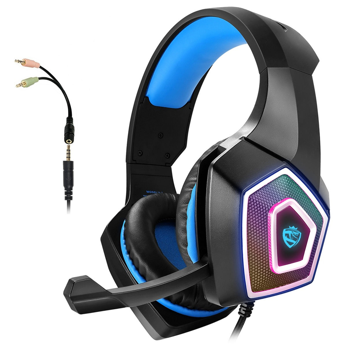 Colorful RGB Wired Head Mounted Gaming Headphones