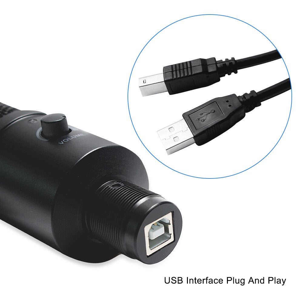 Professional USB Condenser Microphone for Gaming