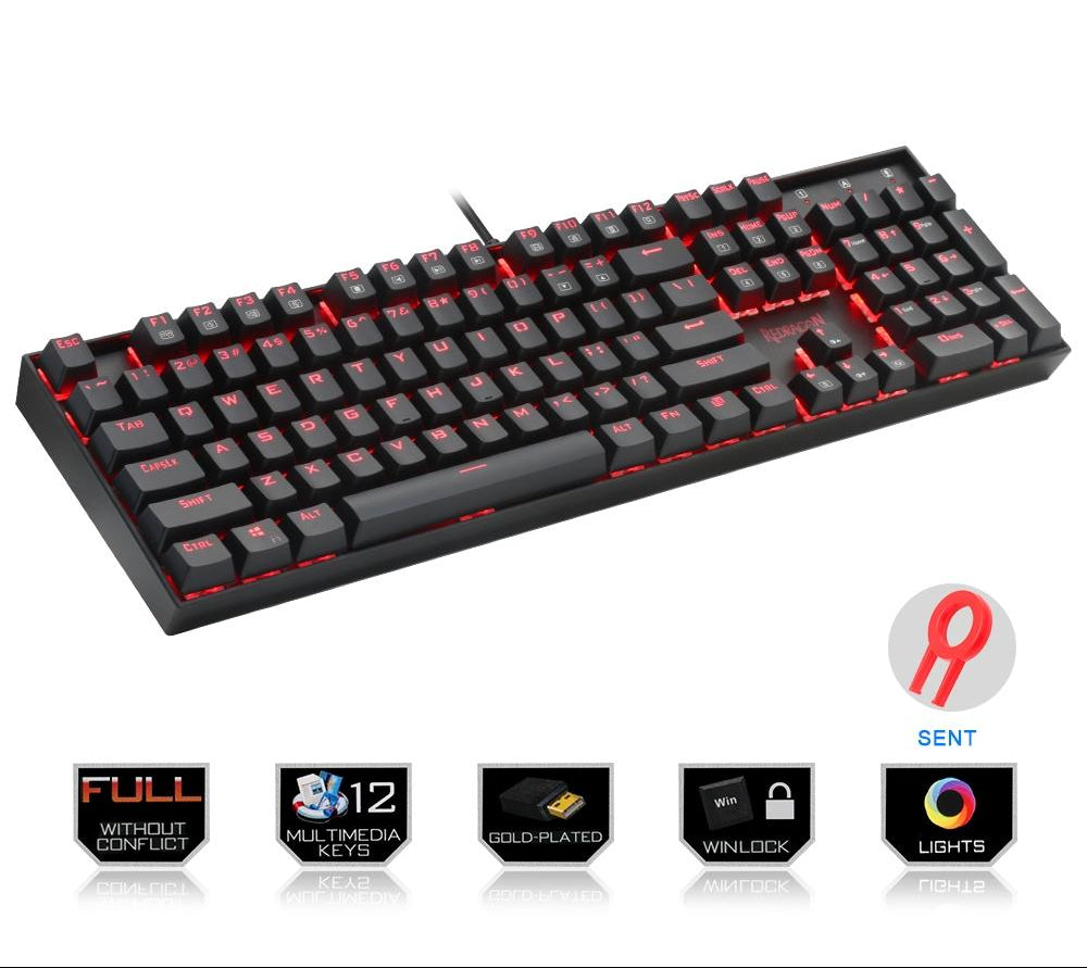Ergonomic Mechanical Gaming Keyboard - USB