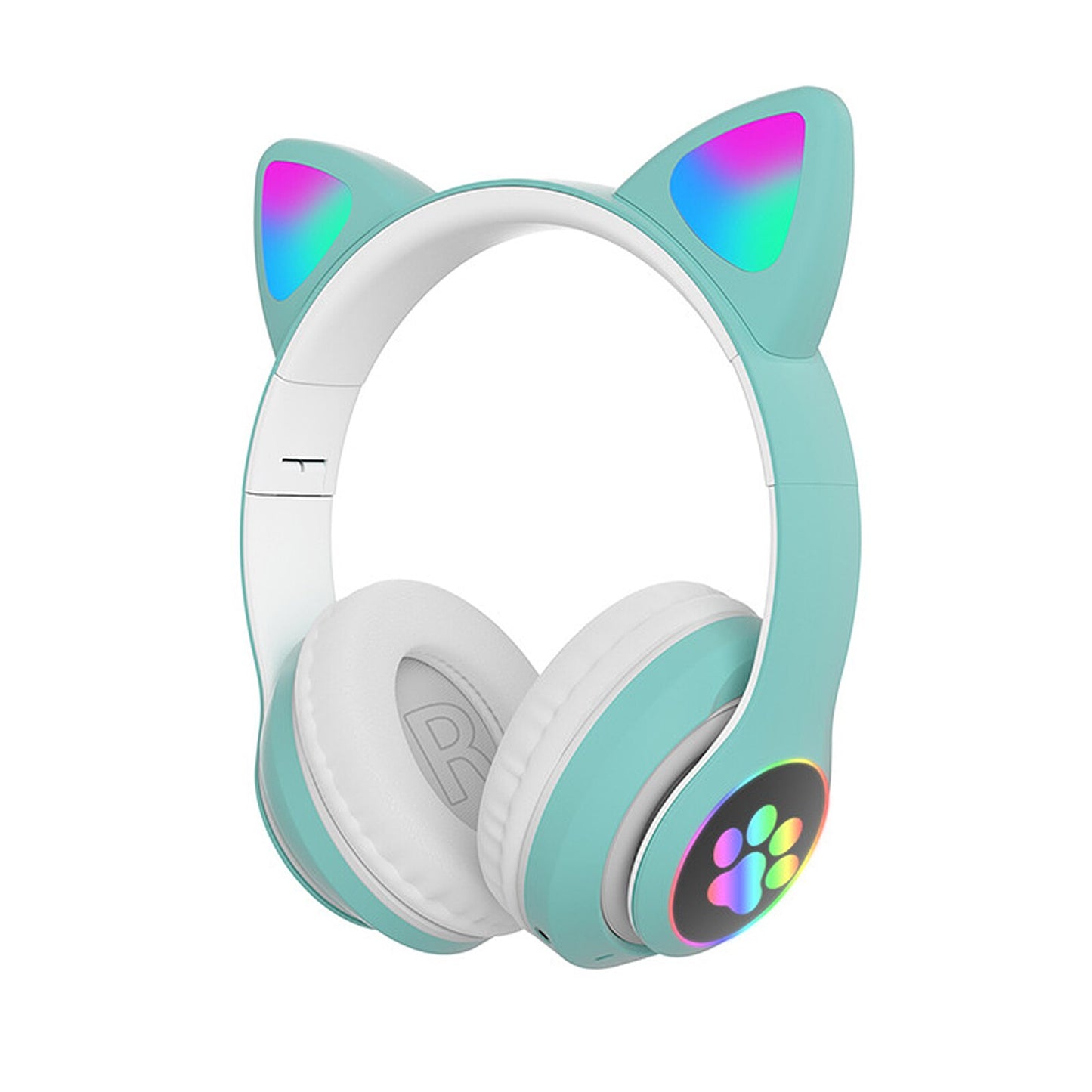 Over Ear Music Headset with Glowing Cat Ear Design